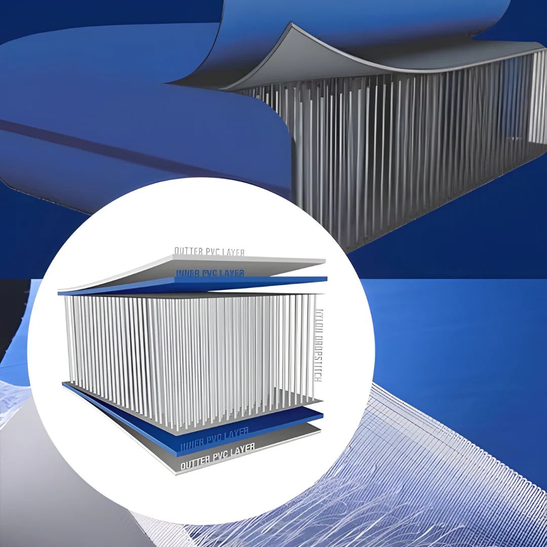 Drop-stitch pool wall material detail