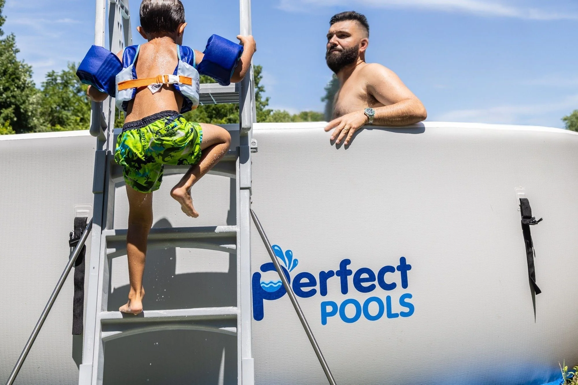 Family enjoying a safe Perfect Pool