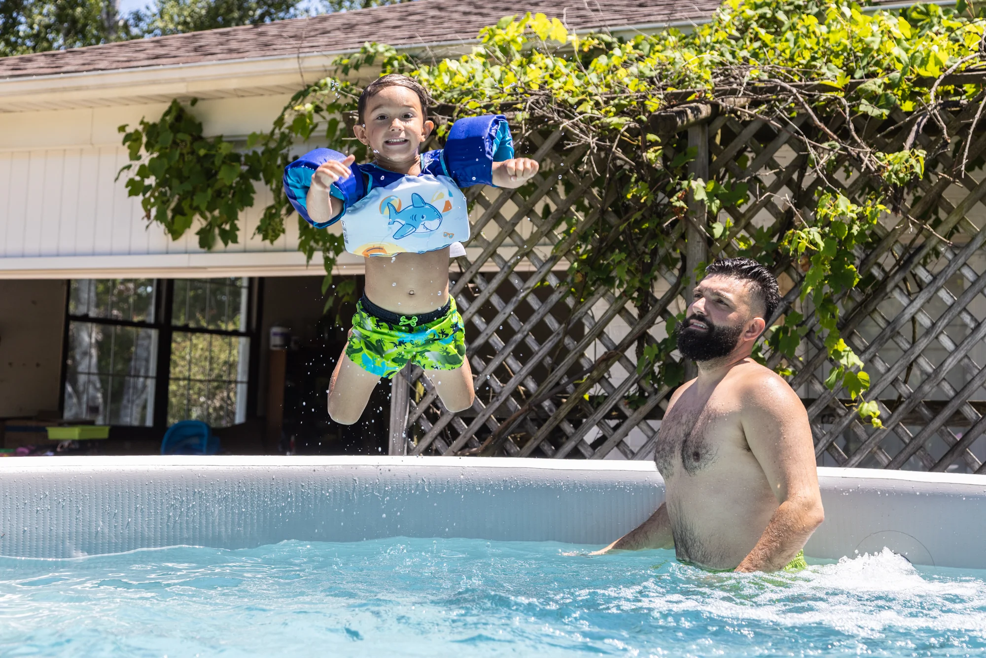 Perfect Pool installed on a prepared backyard surface