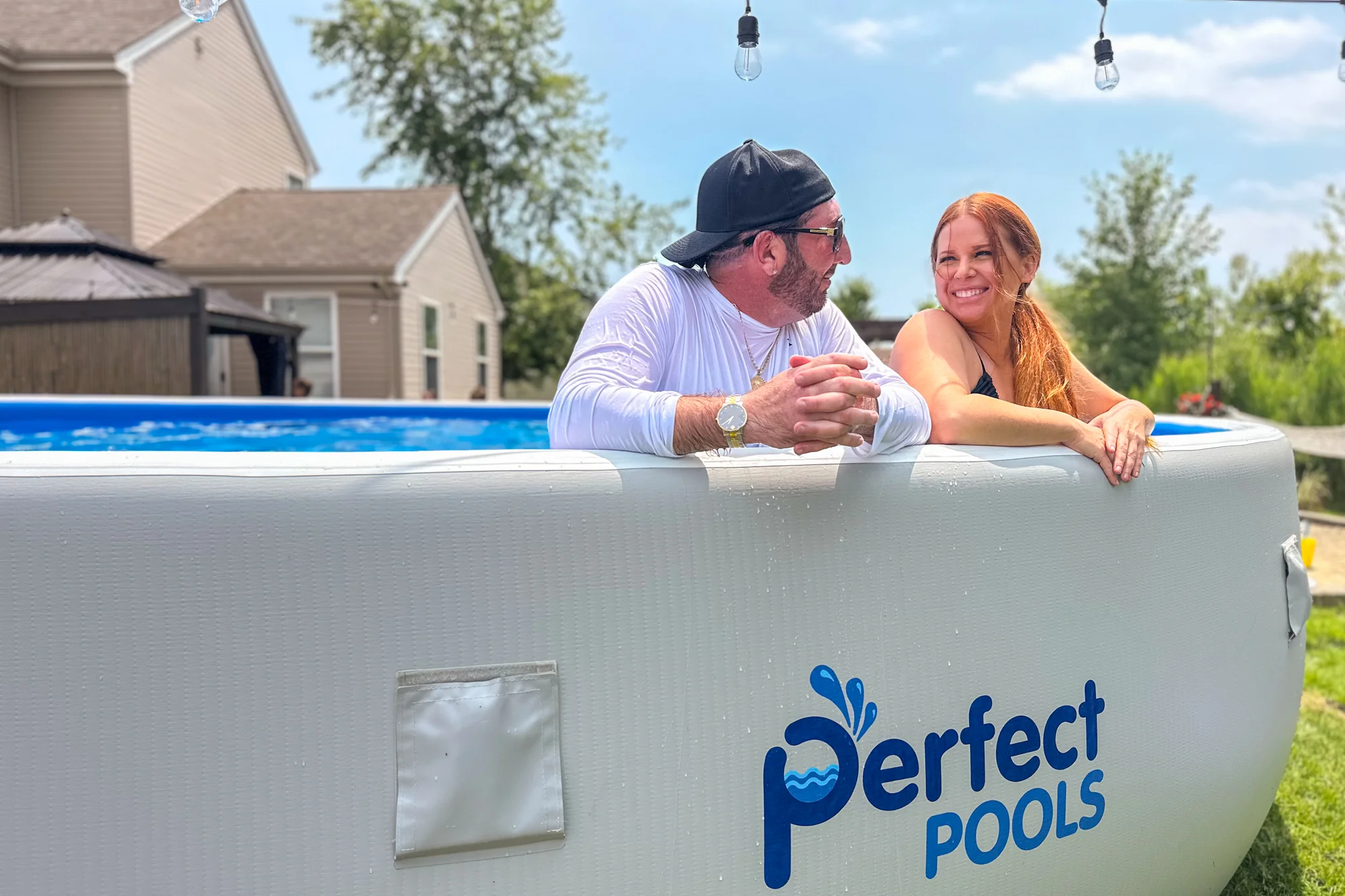 Perfect Pool setup in a residential yard